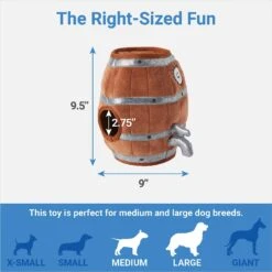 Frisco Beer & Keg Plush Squeaky Dog Toy, 4 Count -Dog Supplies Store 327047 PT2. AC SS1800 V1648563981