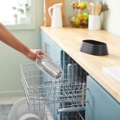 Frisco Long Eared Breed Stainless Steel Dog Bowl, Black, 2 Cup -Dog Supplies Store 331530 PT6. AC SS1800 V1657656874