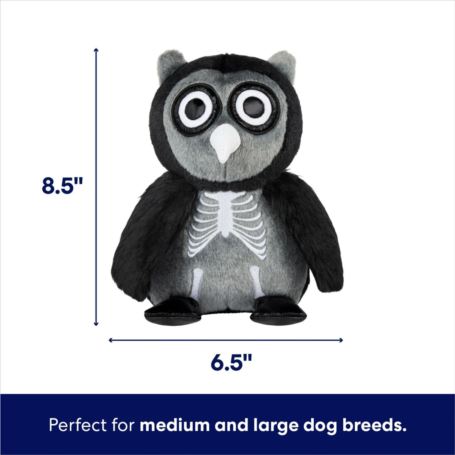 Frisco Halloween Spooky Owl Plush Squeaky Dog Toy 4 Frisco Halloween Spooky Owl Plush Squeaky Dog Toy - Image 2