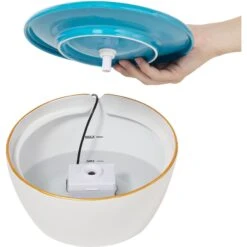 Frisco Ceramic Clouds Dog & Cat Fountain -Dog Supplies Store 355803 PT3. AC SS1800 V1666109478