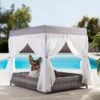 Frisco Outdoor Wicker Canopy Dog Bed 1 Frisco Outdoor Wicker Canopy Dog Bed -Dog Supplies Store 356071 MAIN. AC SS1800 V1657657125