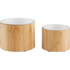 Frisco Elevated Non-Skid Bamboo Melamine Dog Bowl With Bamboo Stand -Dog Supplies Store 363391 PT5. AC SS1800 V1657657268