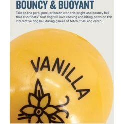 Planet Dog Orbee-Tuff Essentials Vanilla Scented Interactive Dog Ball Treat Dispenser Toy, Yellow -Dog Supplies Store 367765 PT3. AC SS1800 V1644522990