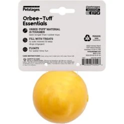 Planet Dog Orbee-Tuff Essentials Vanilla Scented Interactive Dog Ball Treat Dispenser Toy, Yellow -Dog Supplies Store 367765 PT7. AC SS1800 V1644527628