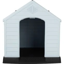 Frisco Plastic Outdoor Dog House With Elevated Platform -Dog Supplies Store 370363 PT4. AC SS1800 V1659994338