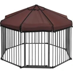 Frisco Outdoor Galvanized Steel 8-Panel Configurable Gate And Playpen With Oxford Roof 14 Frisco Outdoor Galvanized Steel 8-Panel Configurable Gate And Playpen With Oxford Roof -Dog Supplies Store 507086 PT3. AC SS1800 V1666021842