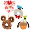 Disney Mickey Mouse Donut Plush Squeaky Dog Toy + 3 Items 2 Disney Mickey Mouse Donut Plush Squeaky Dog Toy + 3 Items -Dog Supplies Store 582398 MAIN. AC SS1800 V1658237026