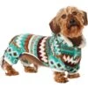 Frisco Fairisle Cozy Plush Fleece Dog & Cat PJs, Green -Dog Supplies Store 719054 MAIN. AC SS1800 V1692380241