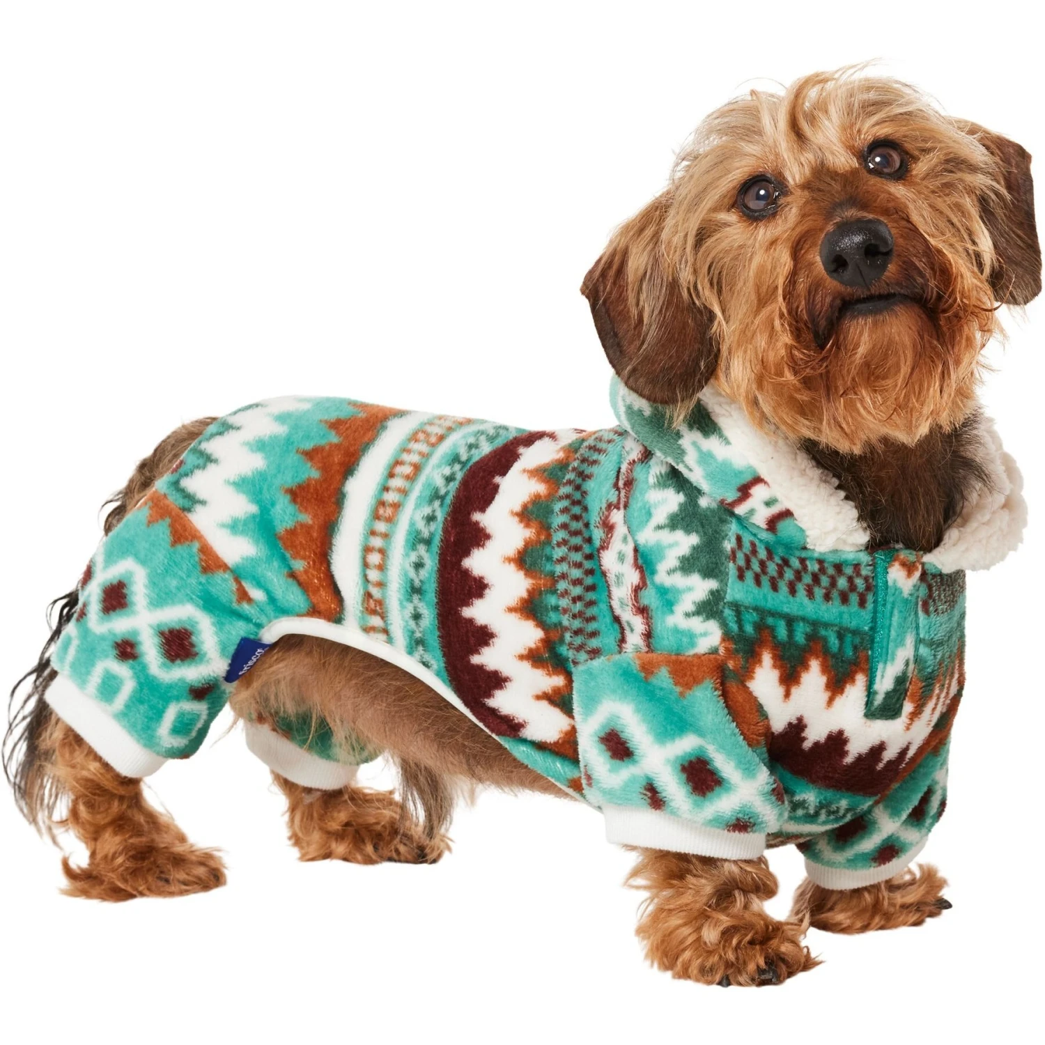 Frisco Fairisle Cozy Plush Fleece Dog & Cat PJs, Green 3 Frisco Fairisle Cozy Plush Fleece Dog & Cat PJs, Green