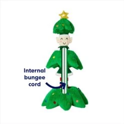 Frisco Holiday Elf In A Tree Bungee Plush Squeaky Dog Toy -Dog Supplies Store 739846 PT2. AC SS1800 V1695045362