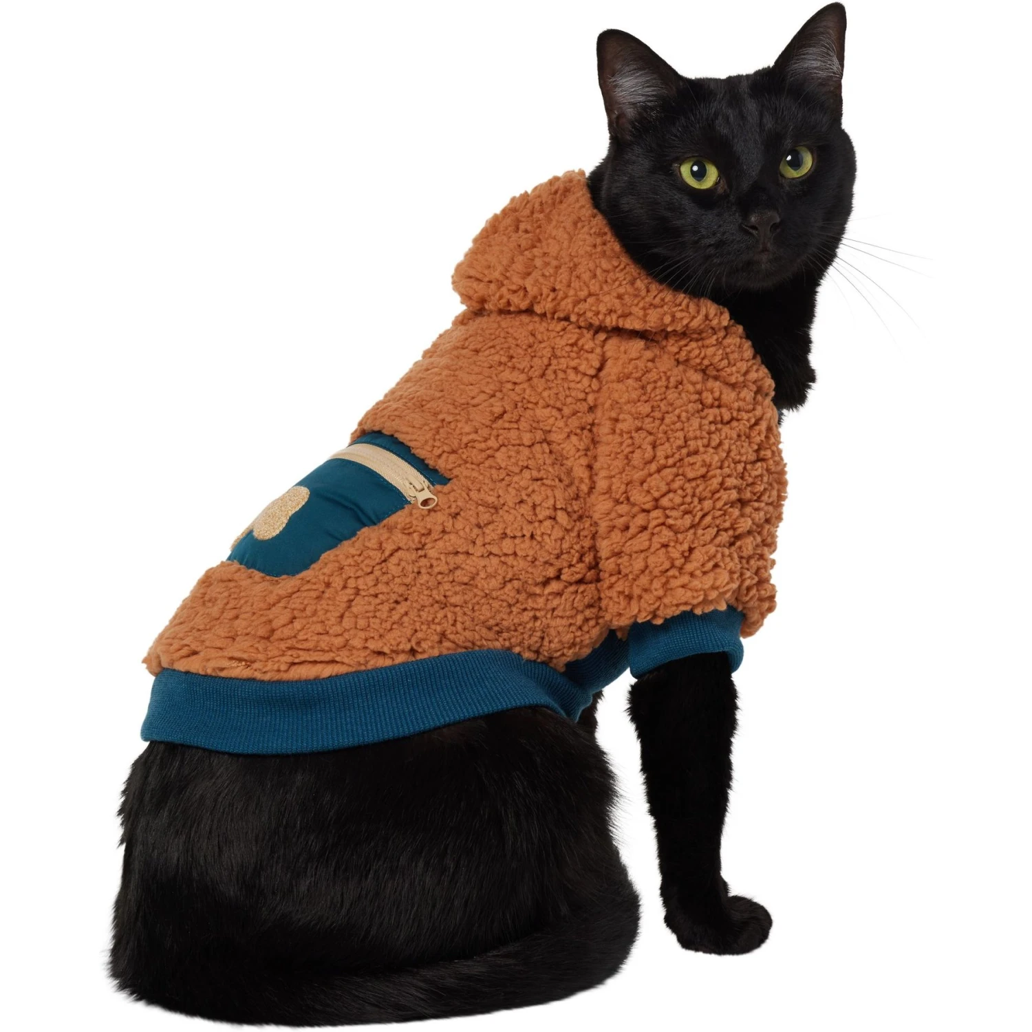 Frisco Wubby Textured Fleece Dog & Cat Hoodie W/ Pocket 5 Frisco Wubby Textured Fleece Dog & Cat Hoodie W/ Pocket - Image 3