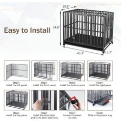 SMONTER Two Doors Heavy Duty Dog Crate -Dog Supplies Store 904190 PT5. AC SS1800 V1688398420