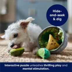 Frisco Guacamole Hide & Seek Puzzle Plush Squeaky Dog Toy & ZippyPaws Burrow Squeaky Hide & Seek Plush Dog Toy, Hedgehog Den -Dog Supplies Store 933622 PT5. AC SS1800 V1693327975